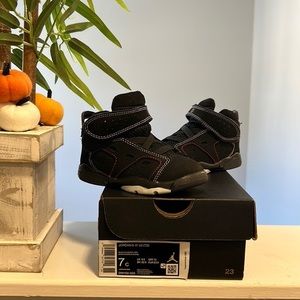 Jordan 6-17-23 "Black/University Red" Toddler Boys' Shoe